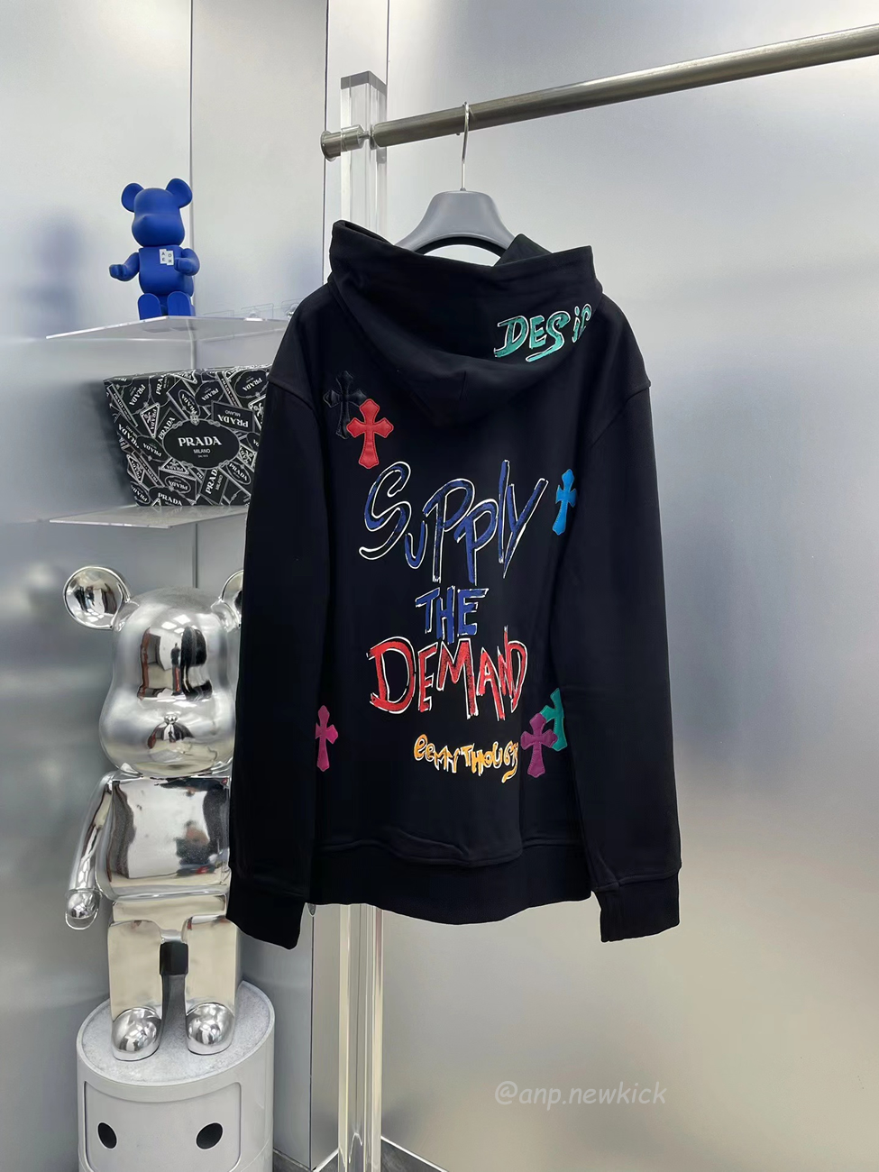 Chrome Hearts Multi Color Cross Hoodie Black White Gray (8) - www.newkick.vip